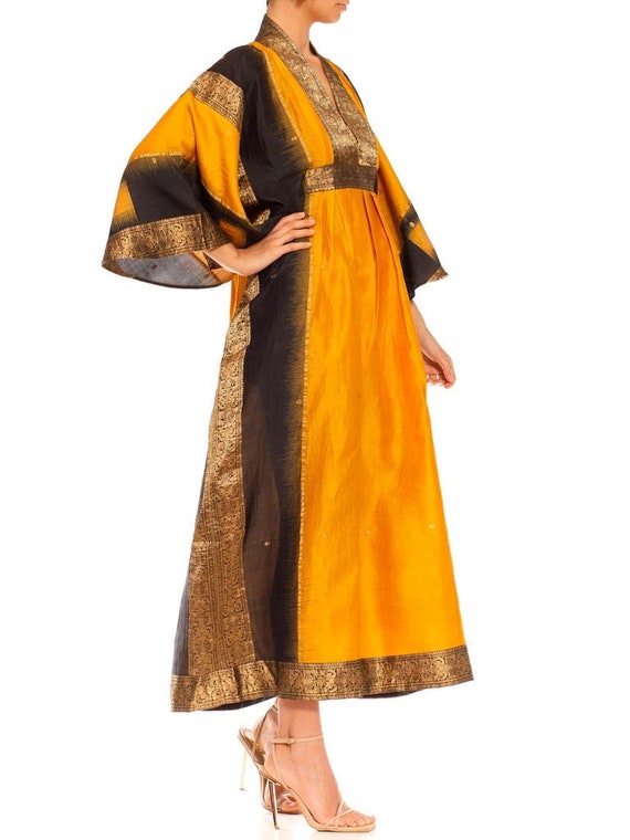 MORPHEW COLLECTION Saffron, Black  Gold Silk Kaft… - image 3