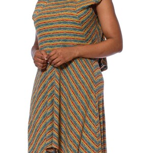 1980S MISSONI Earth Tone Wool Blend Knit Dress With Matching Vest image 10