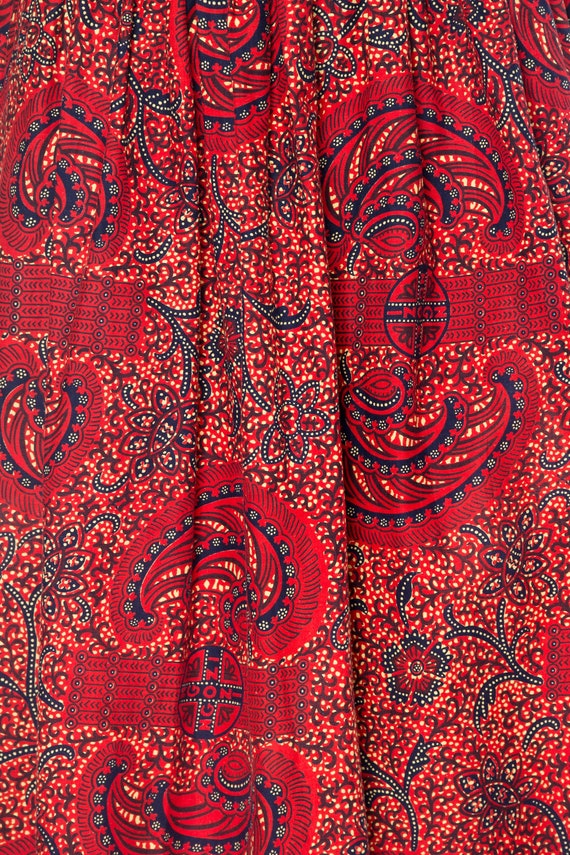 1940S Red & Black Organic Cotton Nigerian "Ngozi"… - image 5