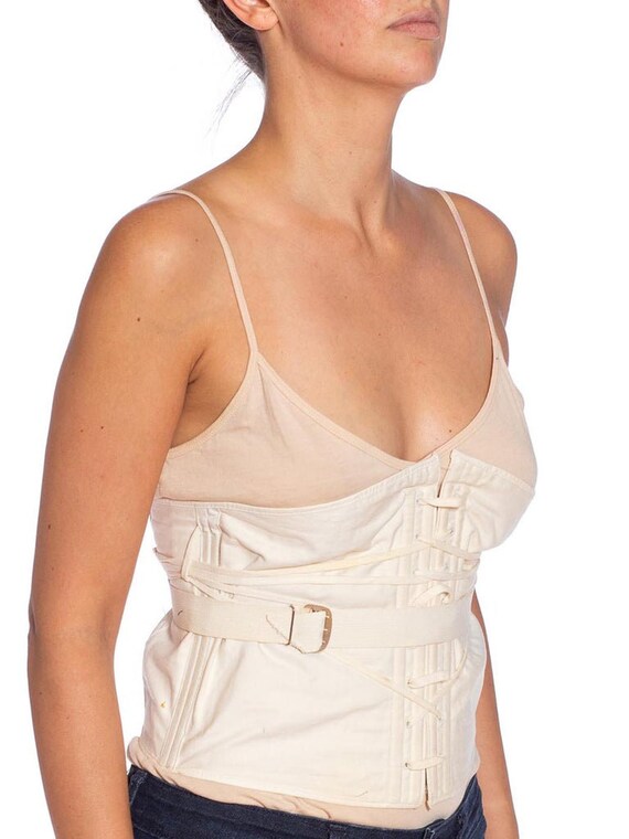 1950S White Cotton Girdle - image 3