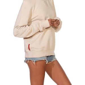 1990S PRADA Cream Cotton Long Sleeve Sweatshirt Sweater image 3