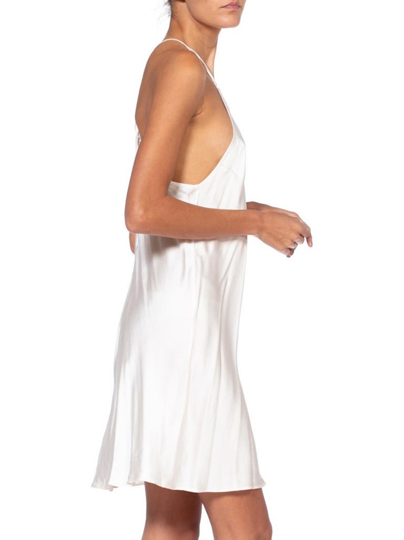 1990/'s Bias Cut Silk Satin Slip Dress