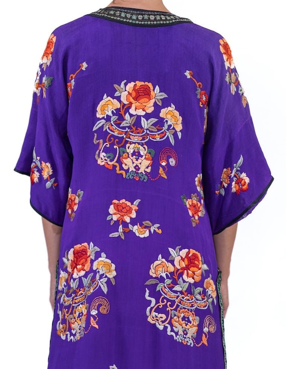 1920S Purple Hand Embroidered Silk 3-Piece Chines… - image 8