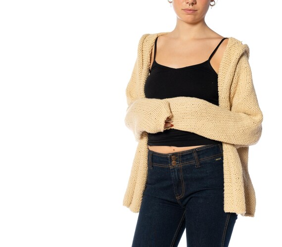 2000S DONNA KARAN Beige Cotton Knitted Cardigan W… - image 7