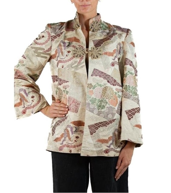 1940S Japanese Kimono Silk Brocade Jacket
