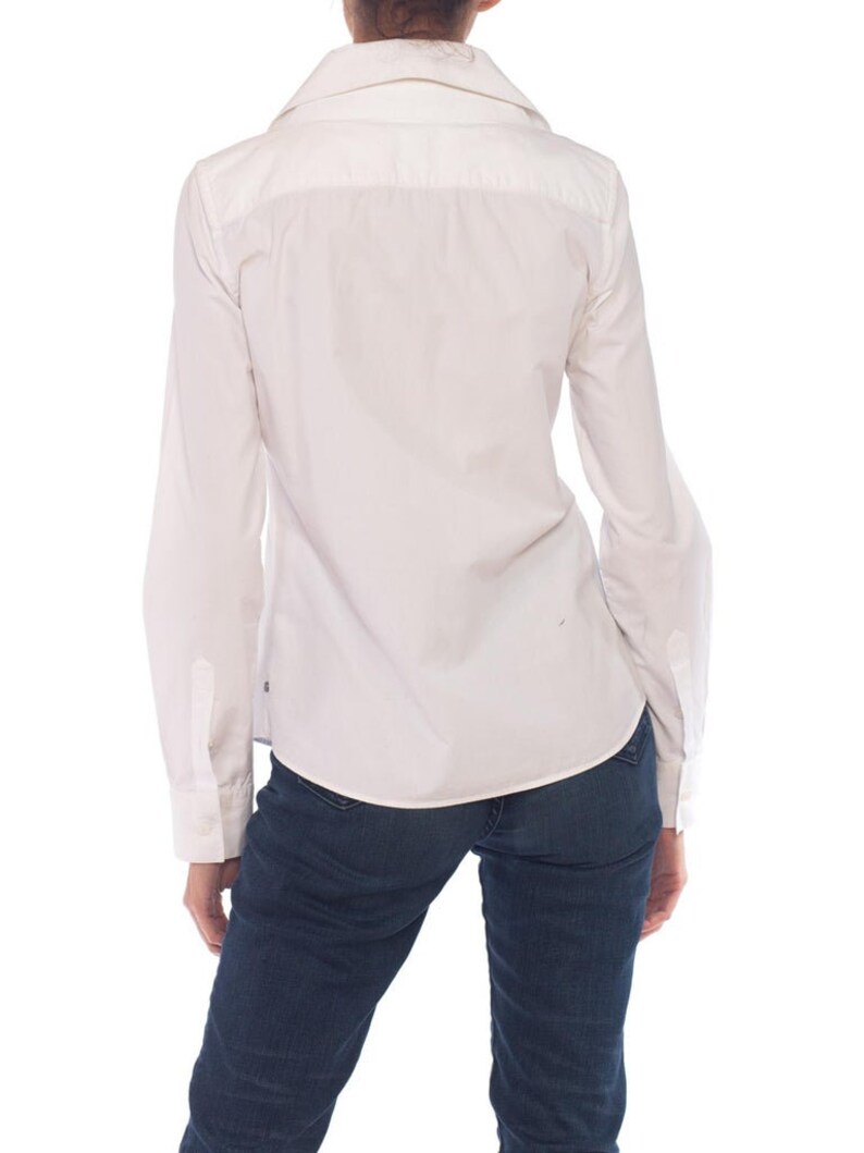 1990S VIKTOR & ROLF White Cotton Iconic Multi Collar Shirt image 2