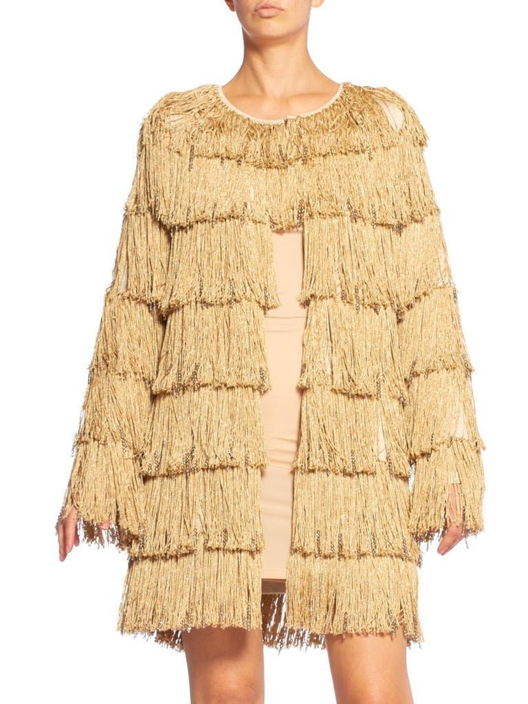 gold fringe jacket