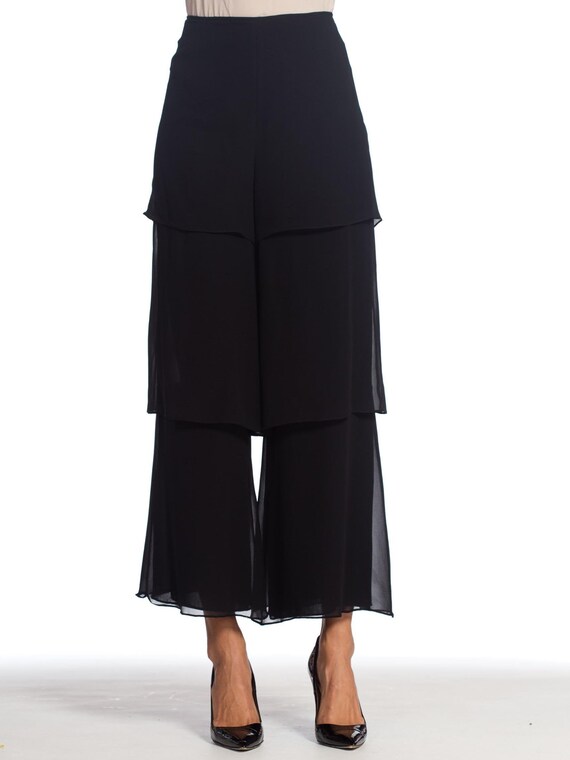 1990s-armani Silk Chiffon Pants Size: L