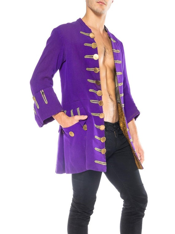 Victorian Purple Wool Men's Frock Coat With Authe… - image 2