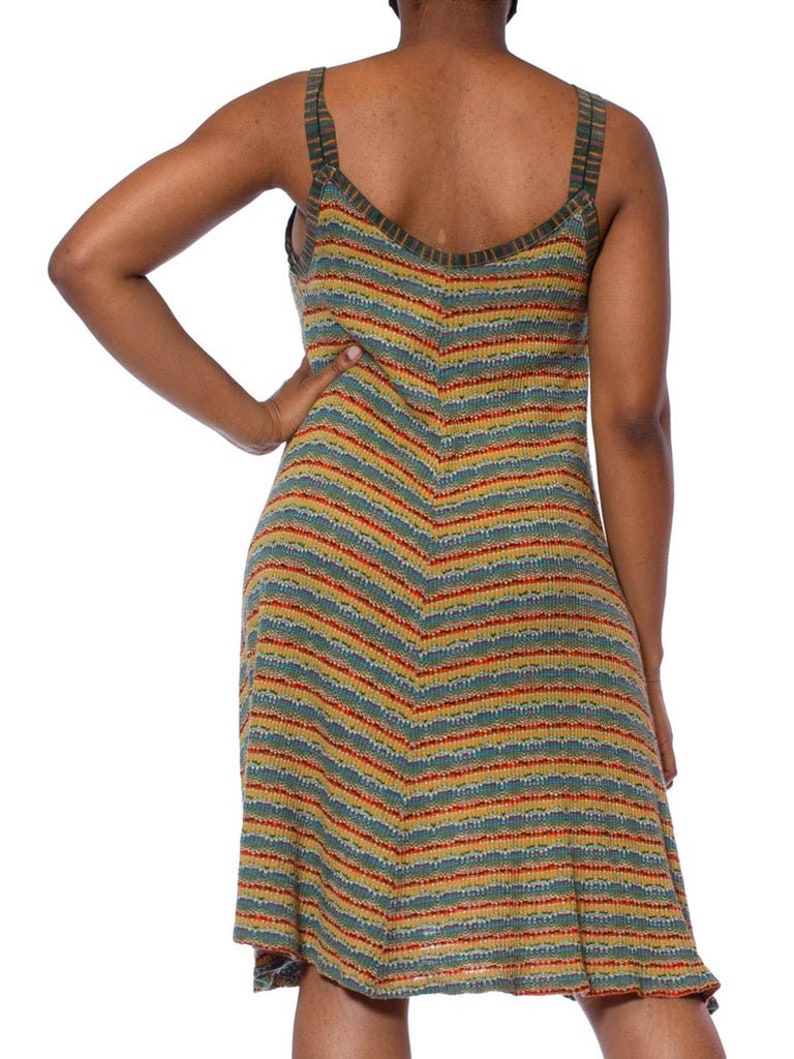 1980S MISSONI Earth Tone Wool Blend Knit Dress With Matching Vest image 9