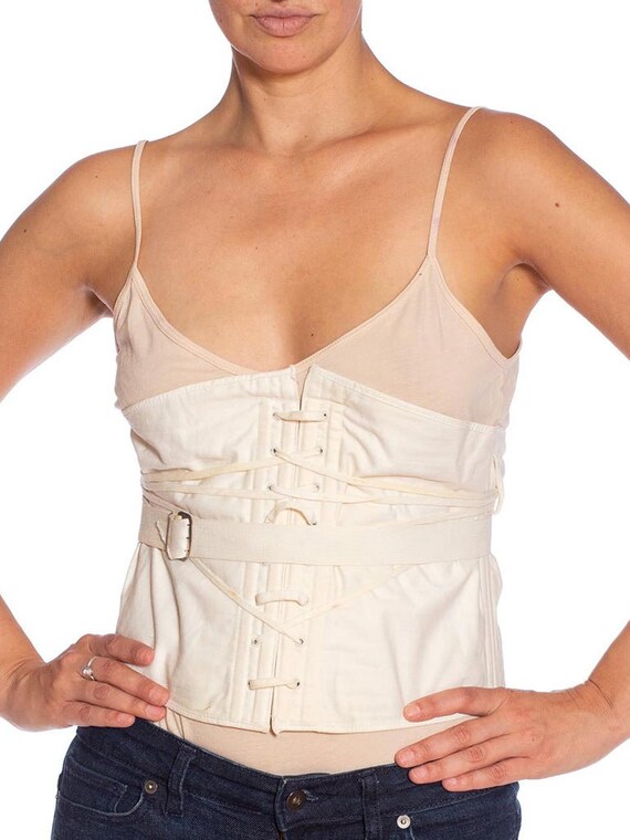 1950S White Cotton Girdle - image 4