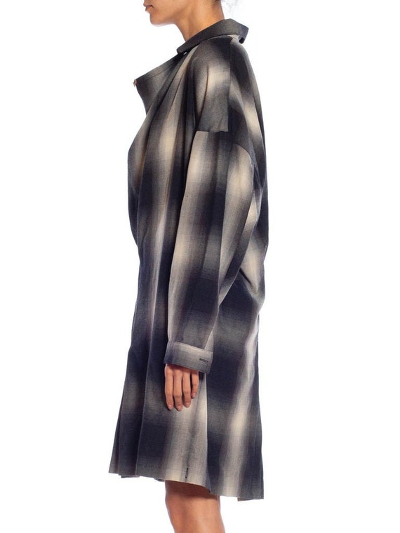 1980S ISSEY MIYAKE Black & White Plaid Oversized … - image 2