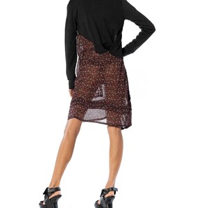 Junya Watanabe Comme des Garcons AW2001 red wool circle pattern pleated skirt M