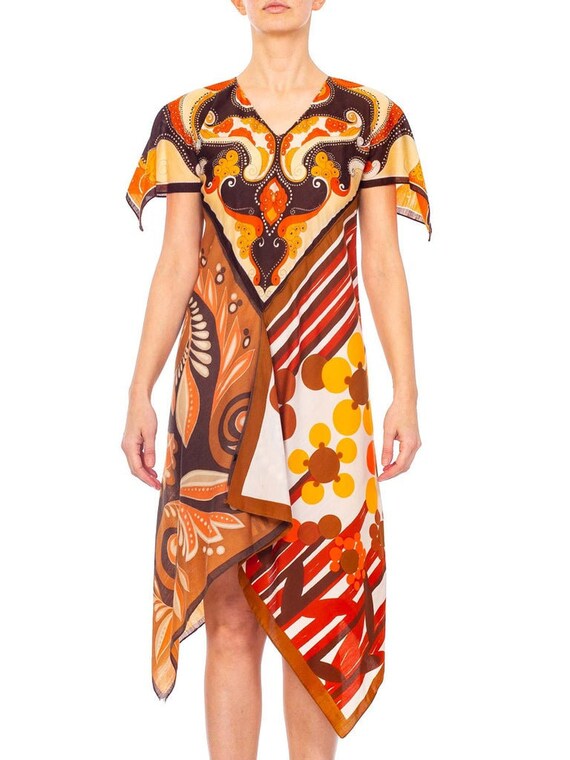 MORPHEW COLLECTION Brown & Orange Polyester Psyche