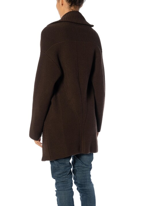 1990S YOHJI YAMAMOTO Brown Wool Knit Long Sleeve … - image 4