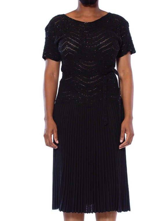 black long sleeve knitted midi dress Black Knitted Button Front Midi Dress – AX Paris US main image 0