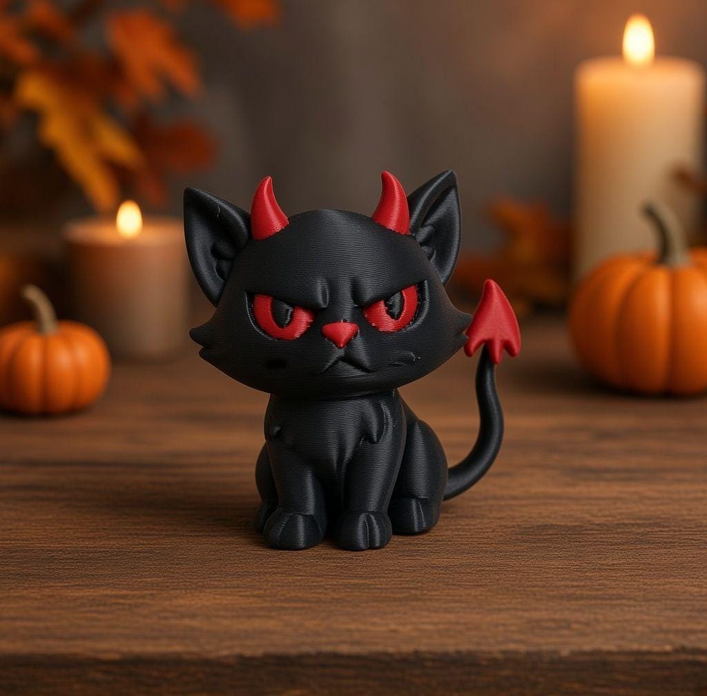 Black Devil Figure - Etsy