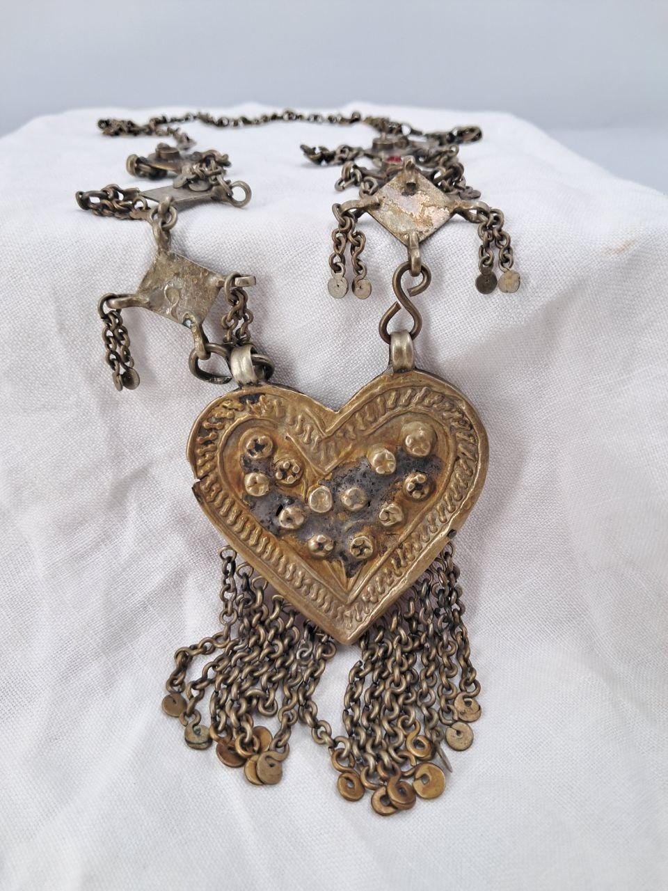 TURKMEN JEWELRY ネックレス　ヴィンテージ Antique Turkmen Jewelry - Etsy