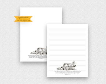 JW Letter Writing Paper, Instant Download, Stationery