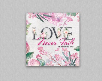 JW Love never fail,gift  floral magnet