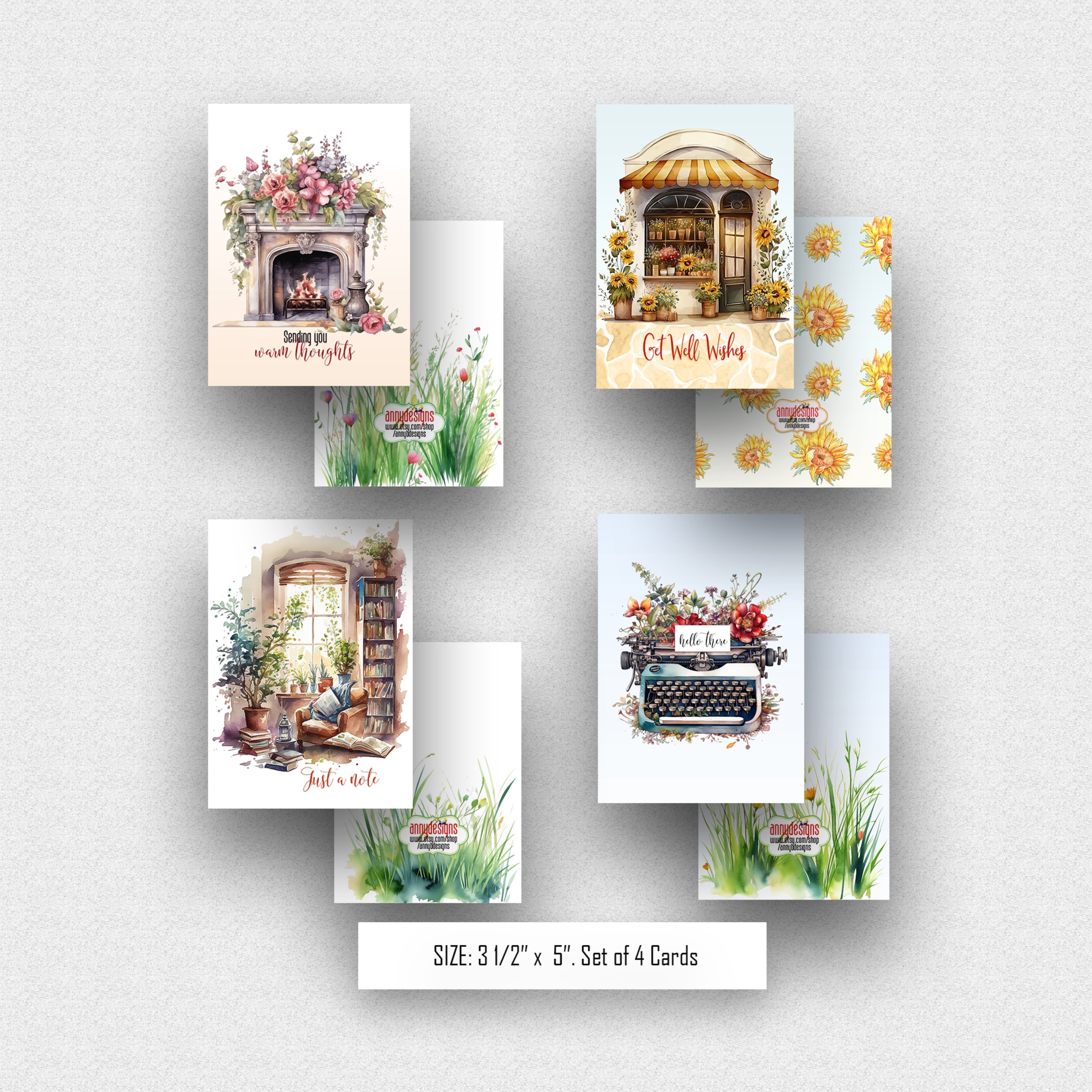 NEW***PETITE Combo, Thinking of You, Hello, Get Well, Just a Note Cards ...