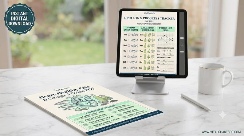 Heart Healthy Fats Food List Printable, Omega 3 Lipid Protocol Guide ...
