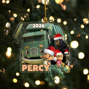 Trash Truck Cutout Ornament, Trash Truck Christmas Ornament, Trash Truck Birthday, Trash Truck Gifts, Personalized Christmas Ornament UN2B16