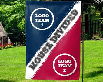 Custom House Divided Flag, Custom Flag, House Divided Flag, Flag, Country Flag, School Flag, Flag, Any Team Any Logo, Any color UARENGF06