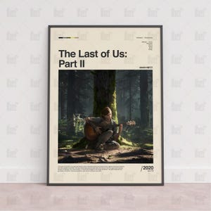 Poster van The Last of Us Part II, poster voor je gamekamer, gameposter voor aan de muur, gameposter met print, gamecadeau, videogameposter, gamekunst voor aan de muur