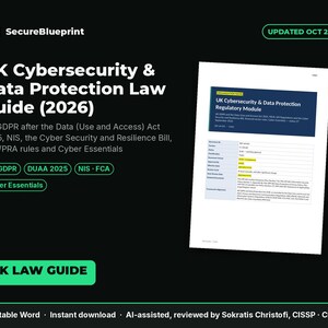 Guía de la legislación británica sobre ciberseguridad y protección de datos 2026 – RGPD, Ley de Acceso y Uso de Datos, Cyber ​​Essentials – Word