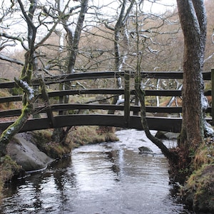 Footbridge over Burbage Brook. Photographic Print