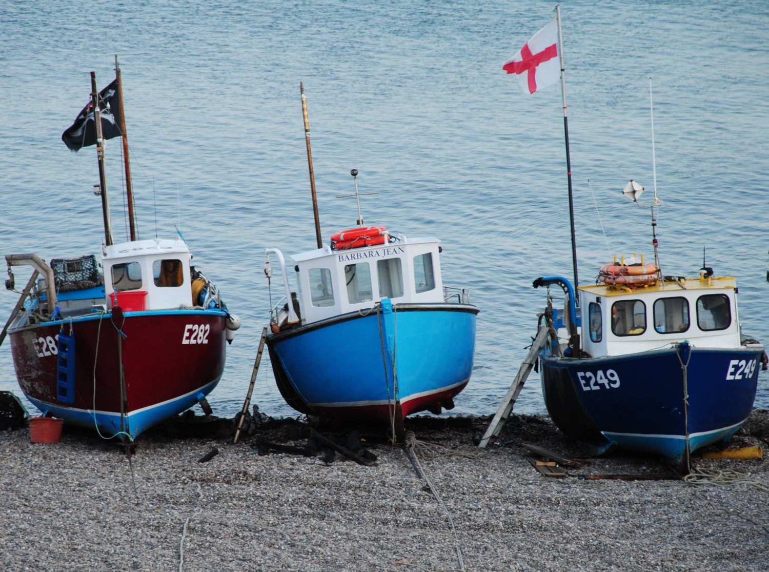 Three Little Fishing Boats an A4 21cm X 29.7cm Photographic Print -   Canada