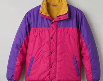 90s Retro Color Block Fleece Jacket | Oliver Tree Inspired Windbreaker | Vintage Winter Coat | Men Women Oversized Jacket