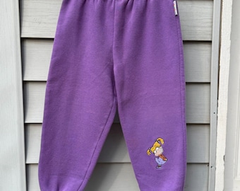 VTG1996 Nickelodeon Rugrats Purple Sweatpants Angelica Pickles 4S Viacom Kidcore
