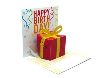 Templates for the Birthday Present 3D Birthday Card
