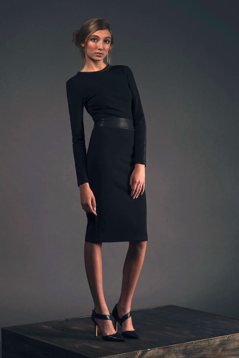 Formal black dress evening dress minimalist sexy dress Etsy