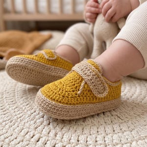 Baby Crochet Sneakers Pattern PDF | High Top Booties | Infant Baby Shoes | Instant Digital Download | 4 Sizes Included