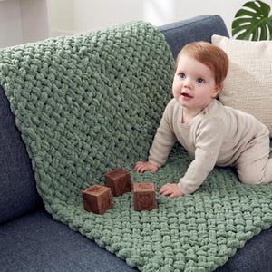 Chunky Loop Yarn Baby Blanket Crochet Pattern PDF | Easy Finger Loop Blanket | Beginner Digital Download | Nursery Gift Tutorial