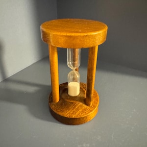 Vintage Holz Sanduhr 1970er Jahre Seltene circa 6minuten Laufzeit Retro Eieruhr Teeuhr Mid Century Küche Antik Clock Retro original