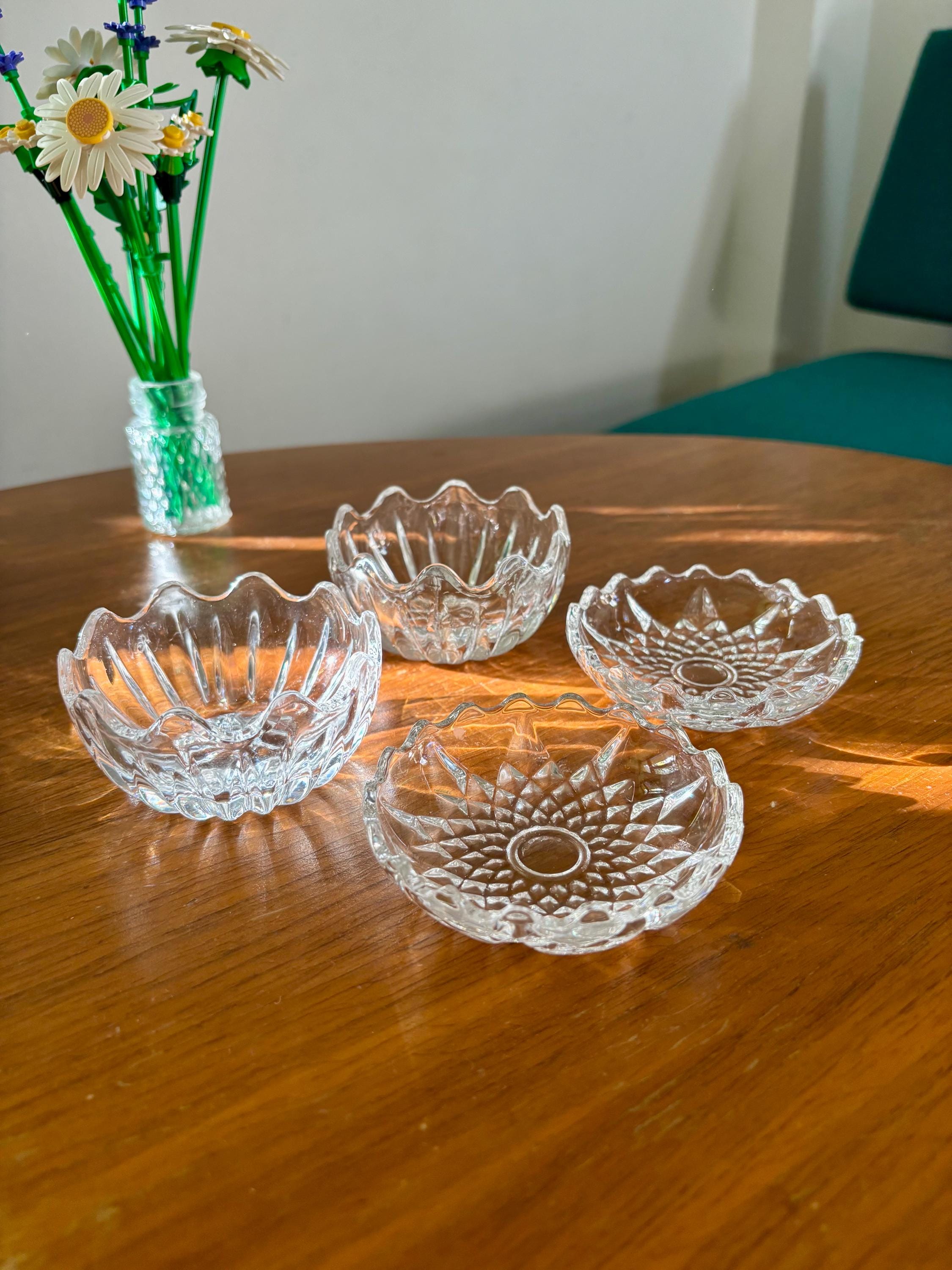 Flache glasschälchen