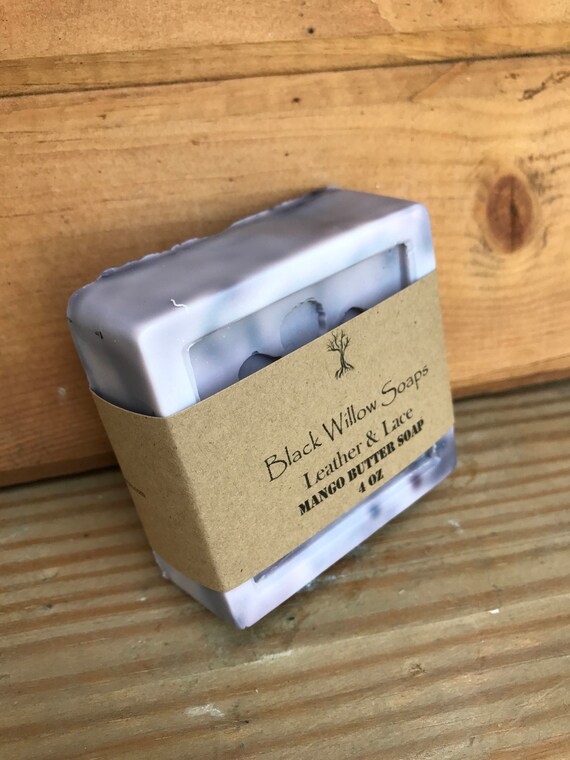 Leather Lace Soap Bar Shea Butter Soap Third Anniversary Gift For Men Leather Anniversary Gift Stocking Stuffers Xmas Gift - 