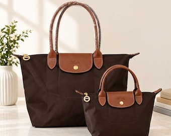 Longchamp draagtas, opvouwbare nylon schoudertas, lichtgewicht reistas, handtas voor dagelijks gebruik
