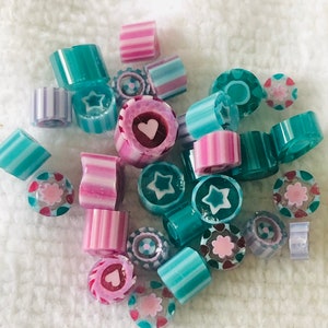 Pink and Teal Murrini Blend COE104