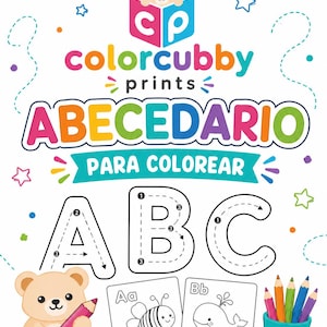 Spanish Alphabet Coloring Book for Kids | ABC Coloring Activity | Preschool Educational (Digital Download)