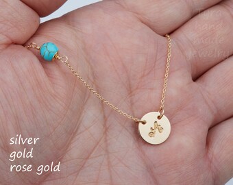Personalized Bracelet Other charm upon request sterling silver Lotus Flower Bracelet Birthstone Custom Initial Long lasting chain