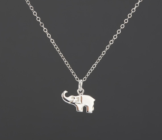 Tiny Lucky Elephant Necklace, Lucky charm necklace, Good luck necklace, Birthday Gift, Best Friend gift