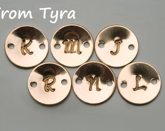 For tydesign Jewelry buyer ONLY,will not be sold separately.Add Gold filled initial letter disc charm
