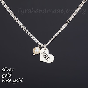 Deux devenir un, fait sur mesure initiale, bracelet coeur, monogrammes personnalisés, bracelet en argent sterling, cadeau d’anniversaire, bijoux de mariage, carte de note personnalisé