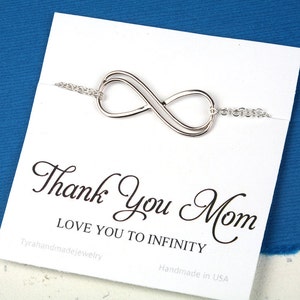 Mother&#39;s day gift,Double Infinity charm sterling silver bracelet,Mother&#39;s day gift,gift for mom,mother in law,mom of groom,sister bracelet