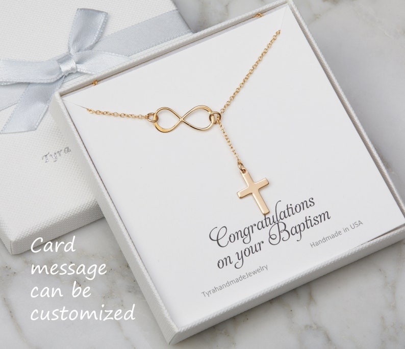 Sideways infinity cross necklace,Infinity karma necklace,Lariat Y necklace,cross necklace,Blessed jewelry,best friend gift,birthday gift image 6